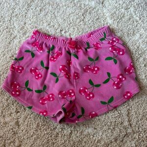 Pink Disco Cherry Pajama Shorts